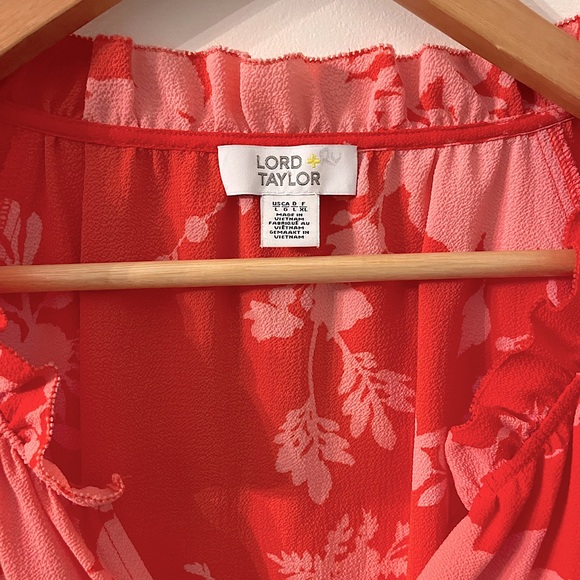 Lord & Taylor Floral Chiffon Blouse - Picture 5 of 5